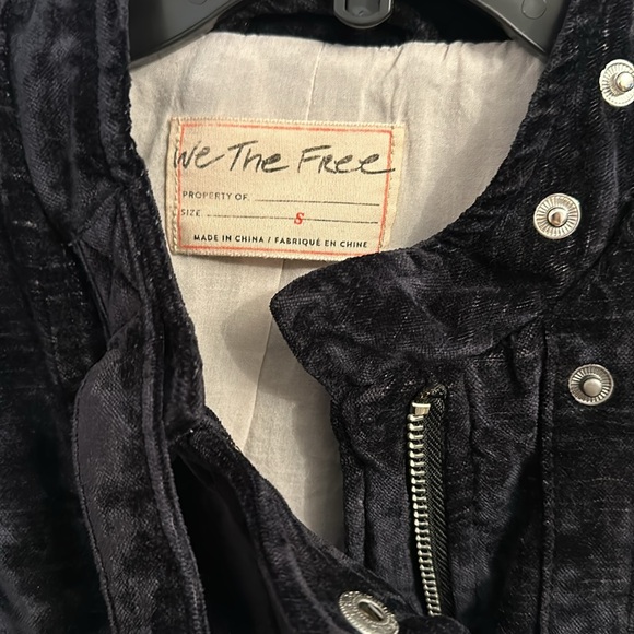 FREE PEOPLE from Dusk til Dawn Black Velvet Moto Jacket. Size Small NEW - Picture 9 of 16